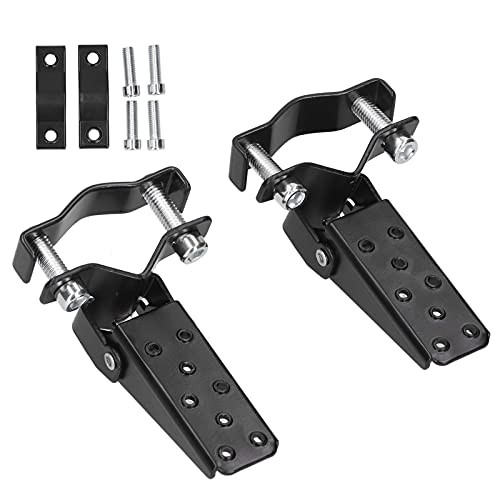 Foldable Footrest Foot Pegs for ATV, Black, Universal, Retro, 2 Pegs with