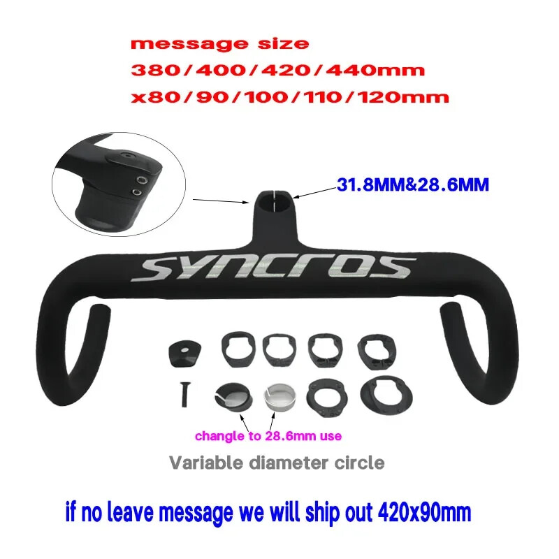 Carbon Fiber Road Bicycle Handlebar Stem Internal Cable Routing 28.6mm 31.8mm