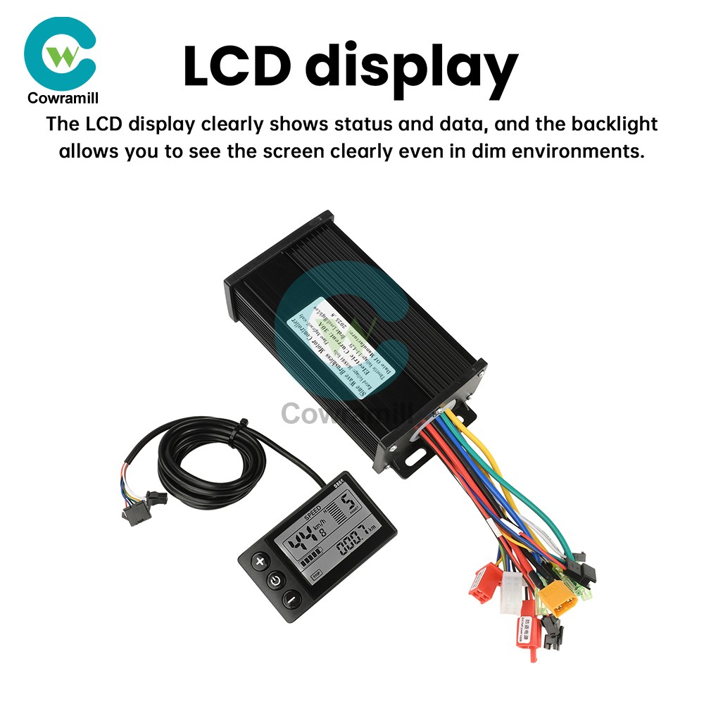 36V 48V 64V 30A Sine Wave Brushless Motor Controller 750W-1500W Drive S866 Gauge