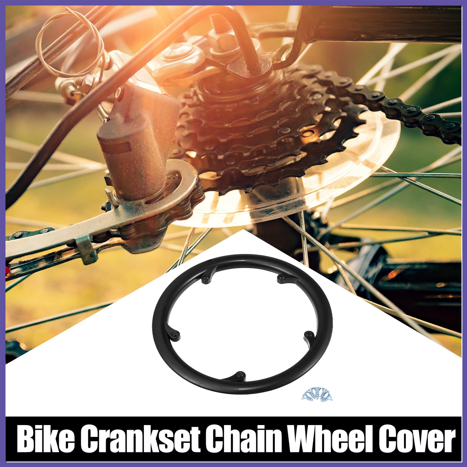 2 Pcs 48 Teeth 9.5cm 5 Holes Bike Crankset Chain Wheel Covers