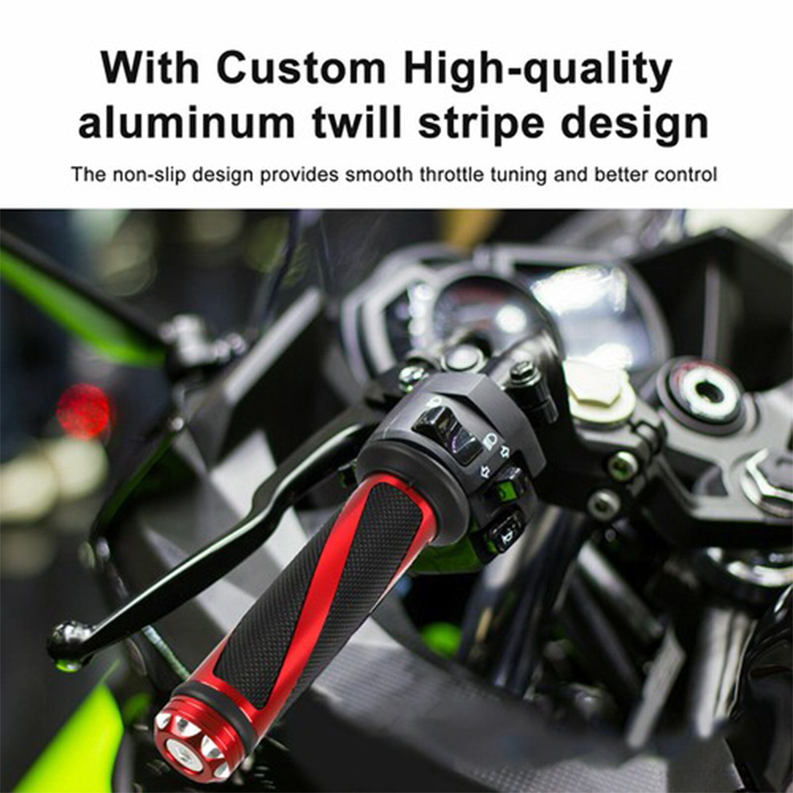 Handle Grips Motorcycle Handlebar Grip Dirt Pit Bike 7/8″ Rubber Gel Hand Grips