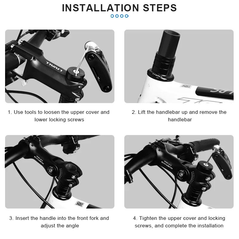 RIDERACE Adjustable Bicycle Stem for Road and Mountain Bikes MTB