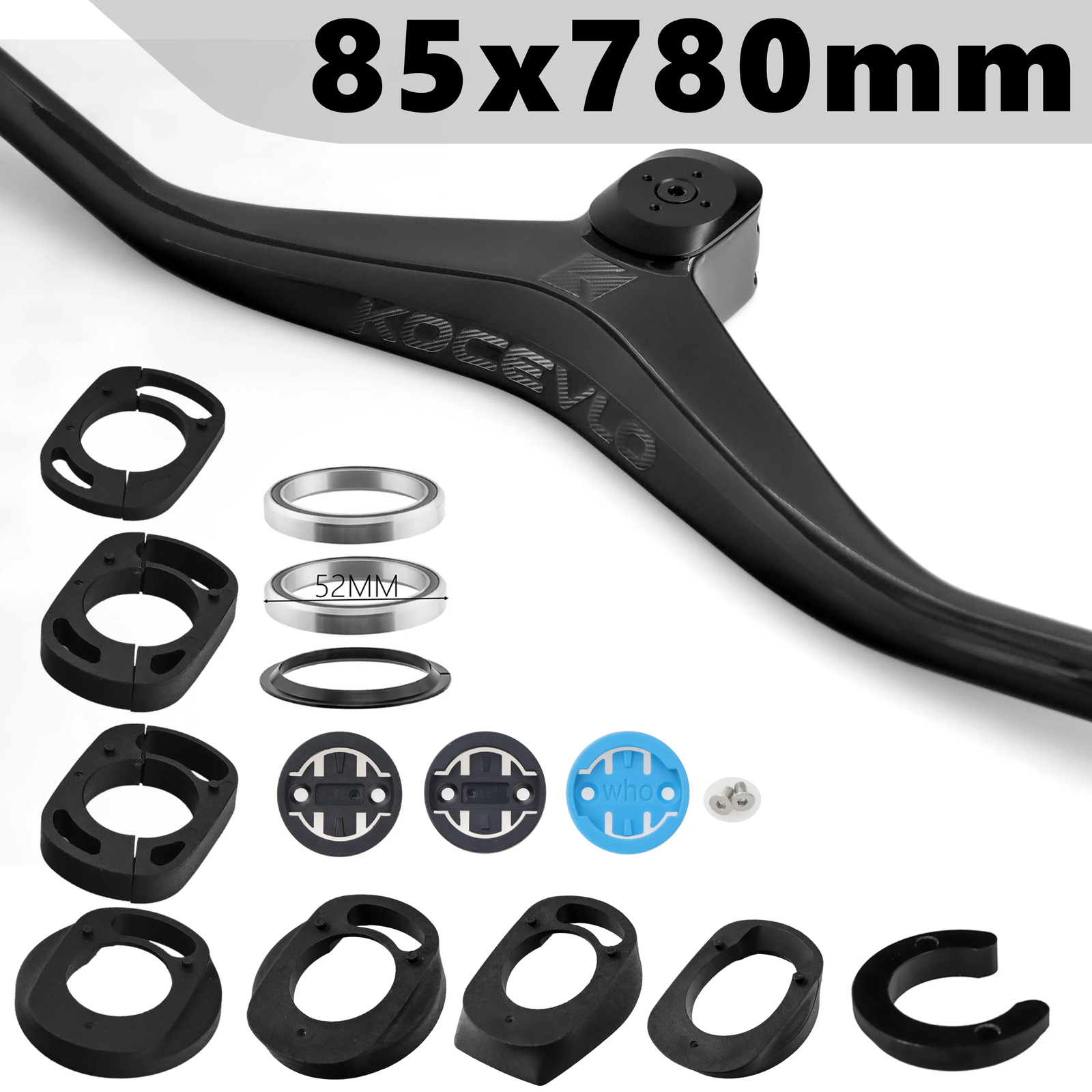 Mountain Bike Carbon Internal Cable Integrated Handlebar 780mm MTB XC Handlebar