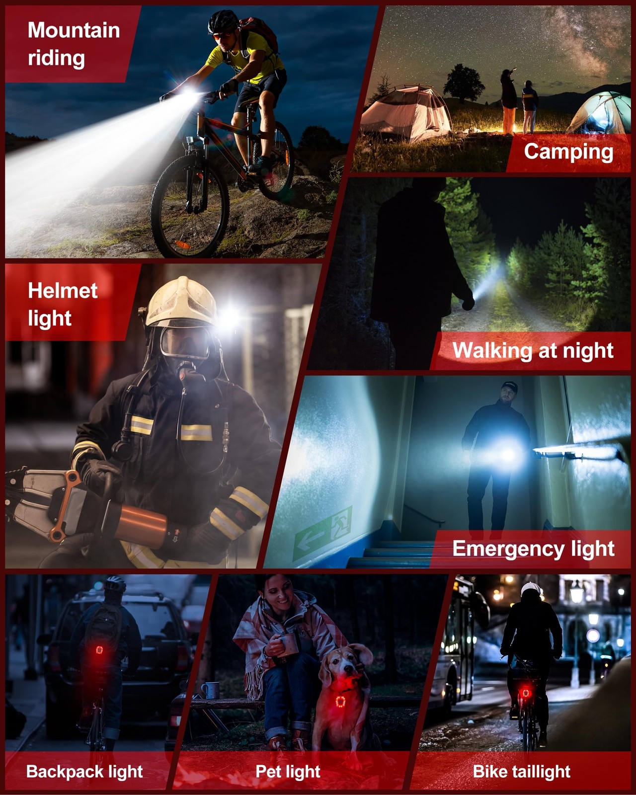 High Lumen Bike Light Set, Prasky Rechargeable Bicycle Lights Front and Rear,…