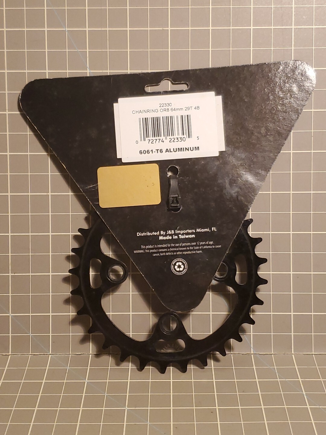 NOS ORIGIN8 CHAINRING 29t 64MM MOUNTAIN BIKE MTB 4 BOLT OLD INNER BLK