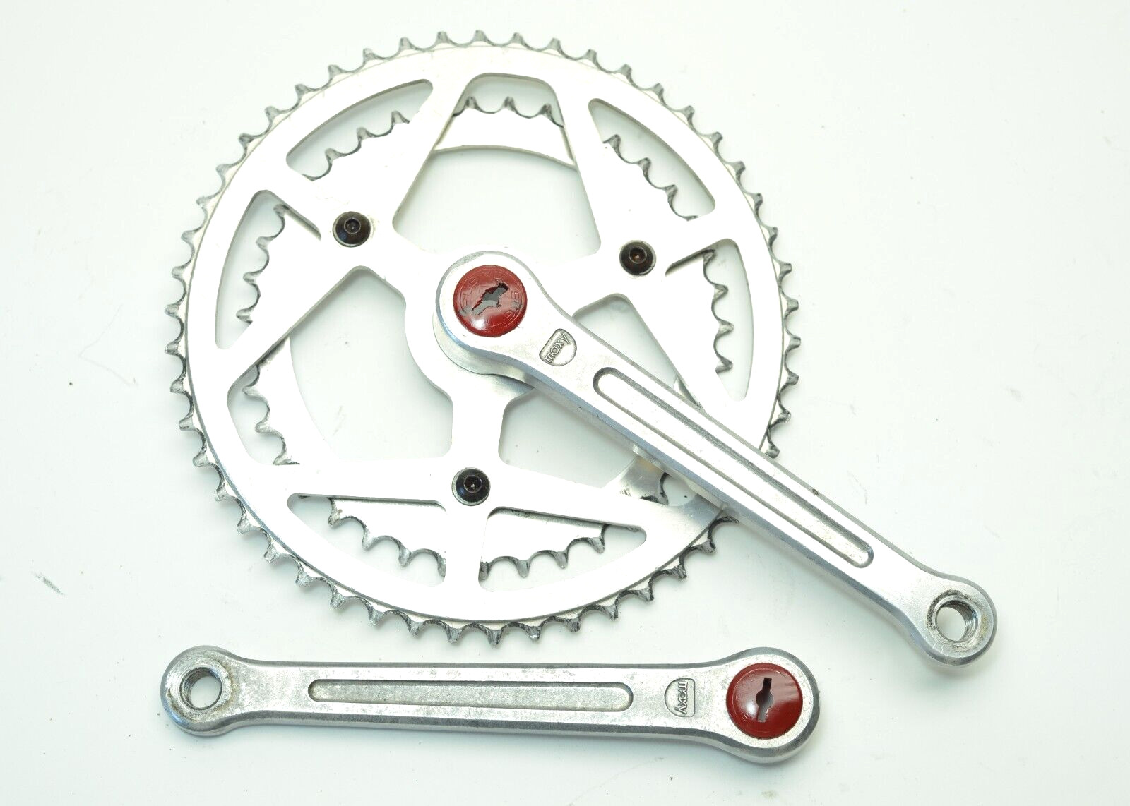 VINTAGE SUGINO 3 ARM MAXY BICYCLE 171 MM 52/39 TOOTH SQUARE TAPER 1/2″ CRANKSET