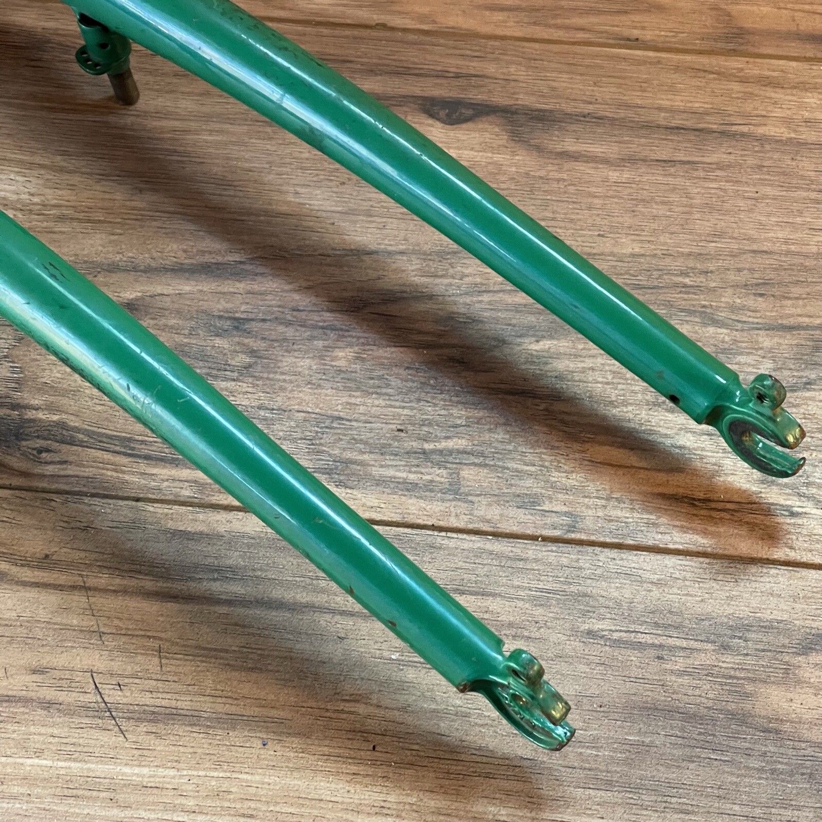 1 1/4 1.25 Inch Oversize Steerer MTB Rigid Fork 26 Threaded 144mm 395mm Green