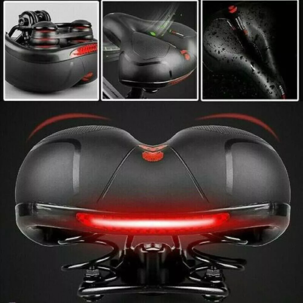 Extra Wide Big Bum Bike Bicycle Saddle Seat Gel Cushion Sporty Soft Comfort Pad