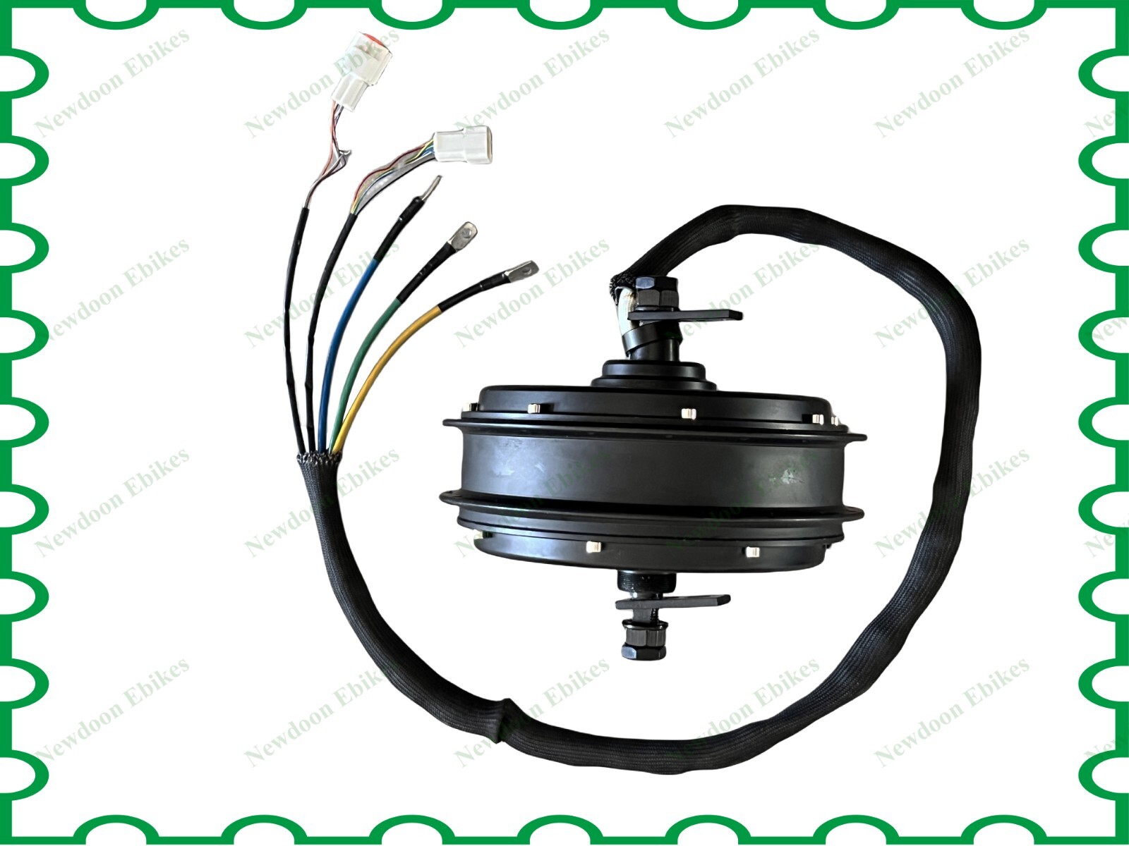 150mm QS205 5000w 50H 3.5T V4 Spoke Hub BLDC Motor For Electric Motor Bicycle.