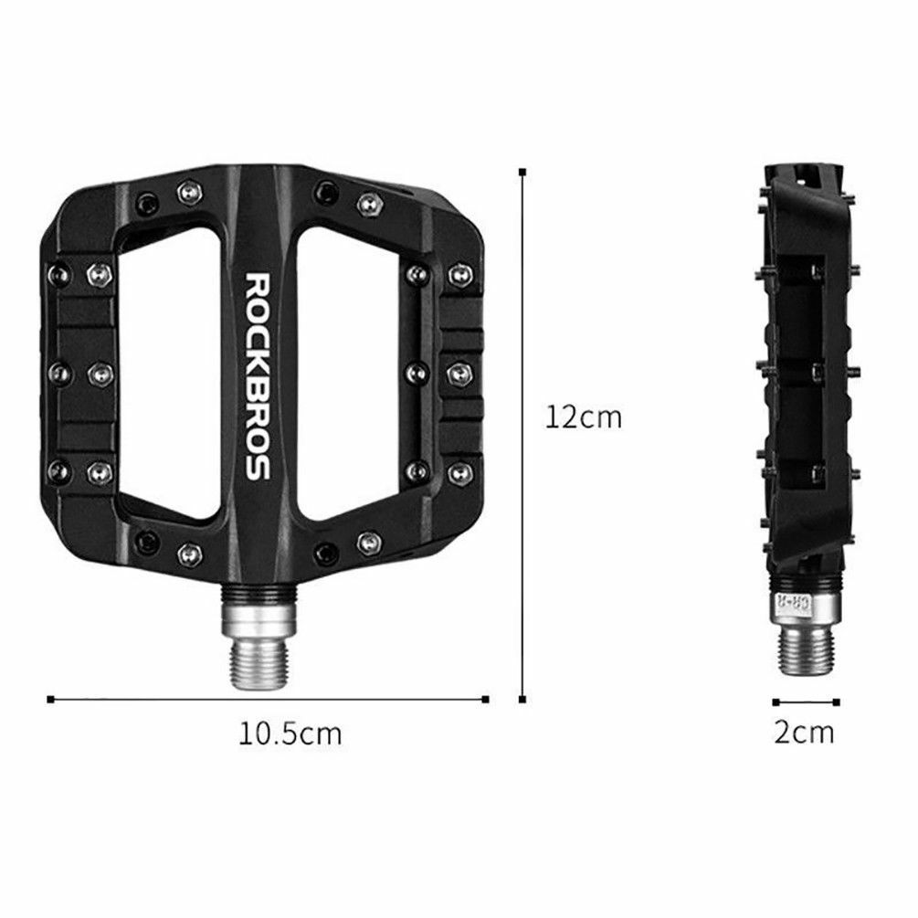 ROCKBROS Bike Nylon Pedals Flat Road BMX Mountain Bike 1 Sealed Bearing Pedal