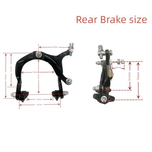 Bike Brake Calipers Set C Brake Caliper Rear & Front Brakes Kit Side Pull Black