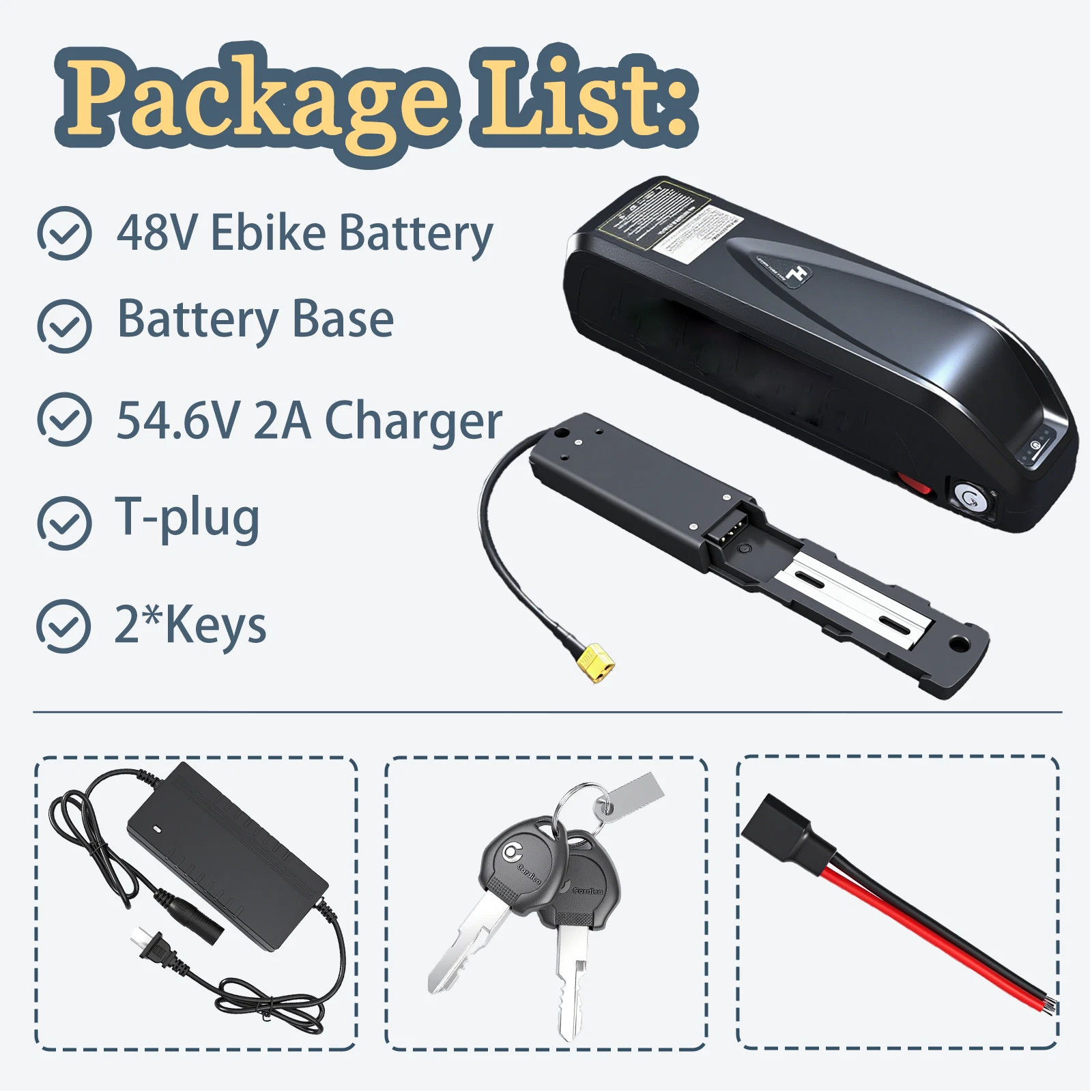 48V Hailong Lithium E bike Battery 48V 25Ah Electric Battery For 200-1400W Bike