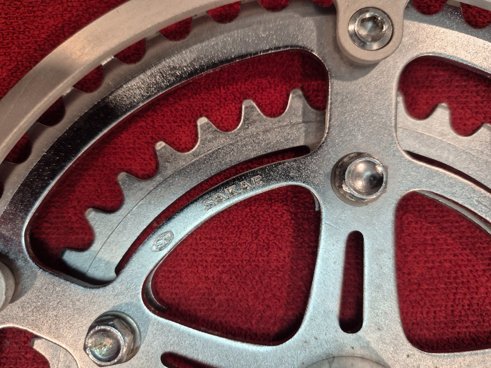 Vintage SR “MOTOBECANE” Road Double Crank Arm Set – 170 mm with 52/42T Chainring