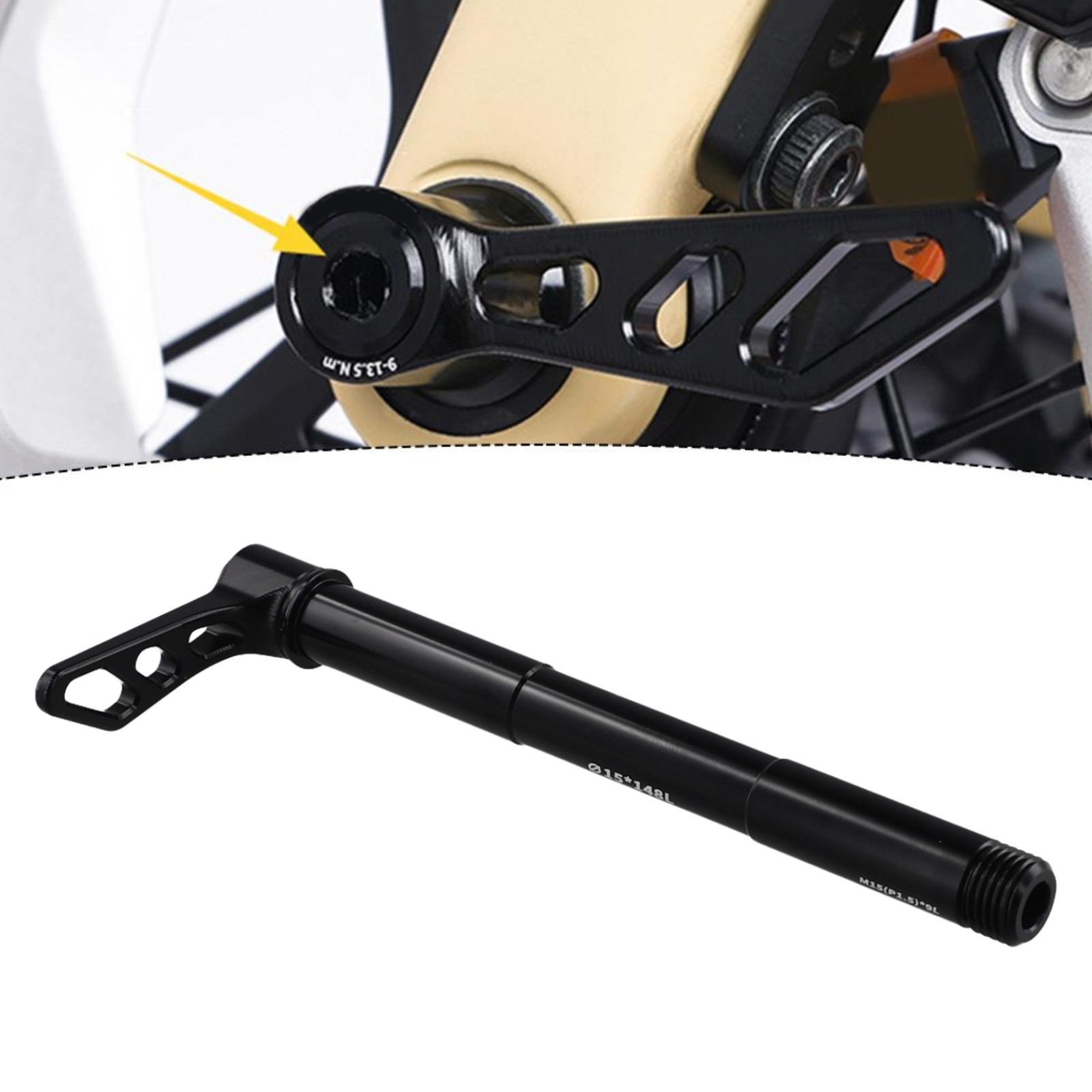 Bicycle Component Innovation Mountain Bike Through Axles in Black Color
