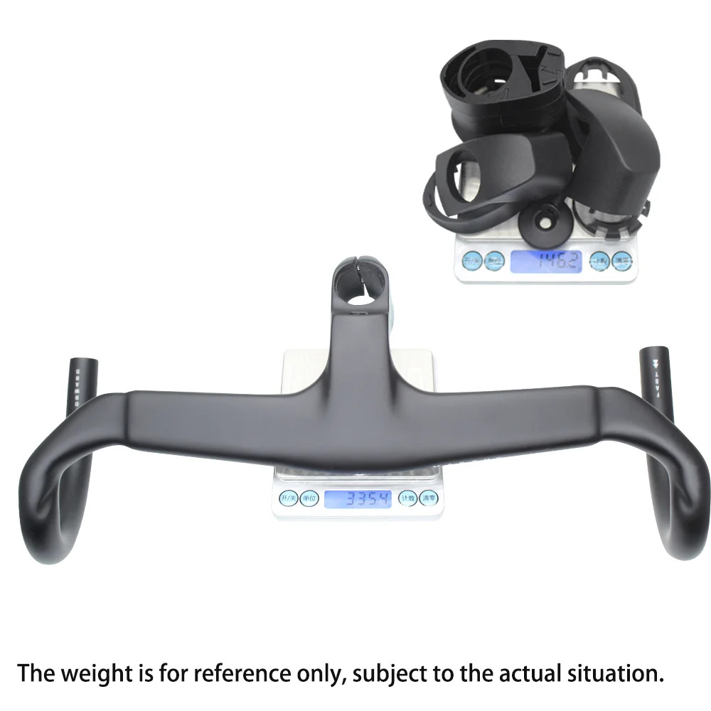 Road Bike Full Carbon Handlebar Internal Cable Routing with Spacers Bent Bar