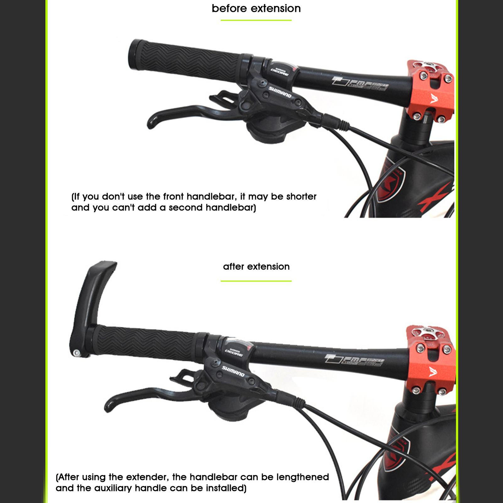 For MTB Bike Handlebar Bar End Extension Plug Aluminum Alloy Handlebar Extender