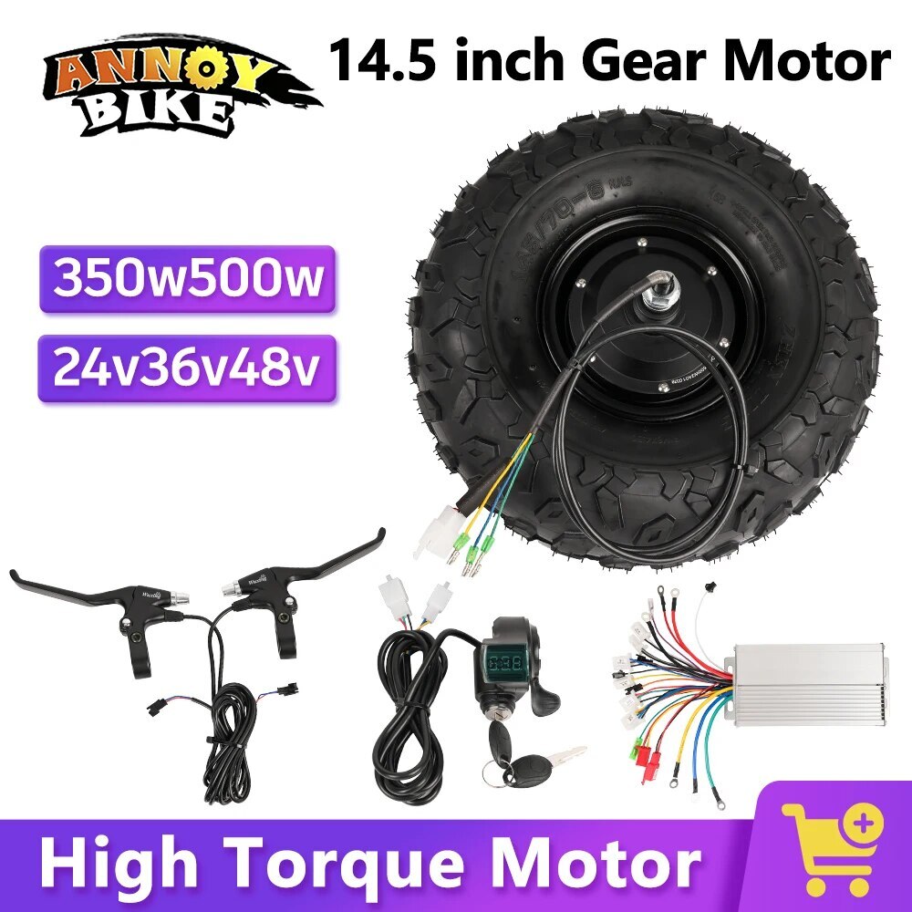 14.5 inch Electric Wheelbarrow Hub Motor Kit 24V 36V 48V 350W 500W 40 N.M