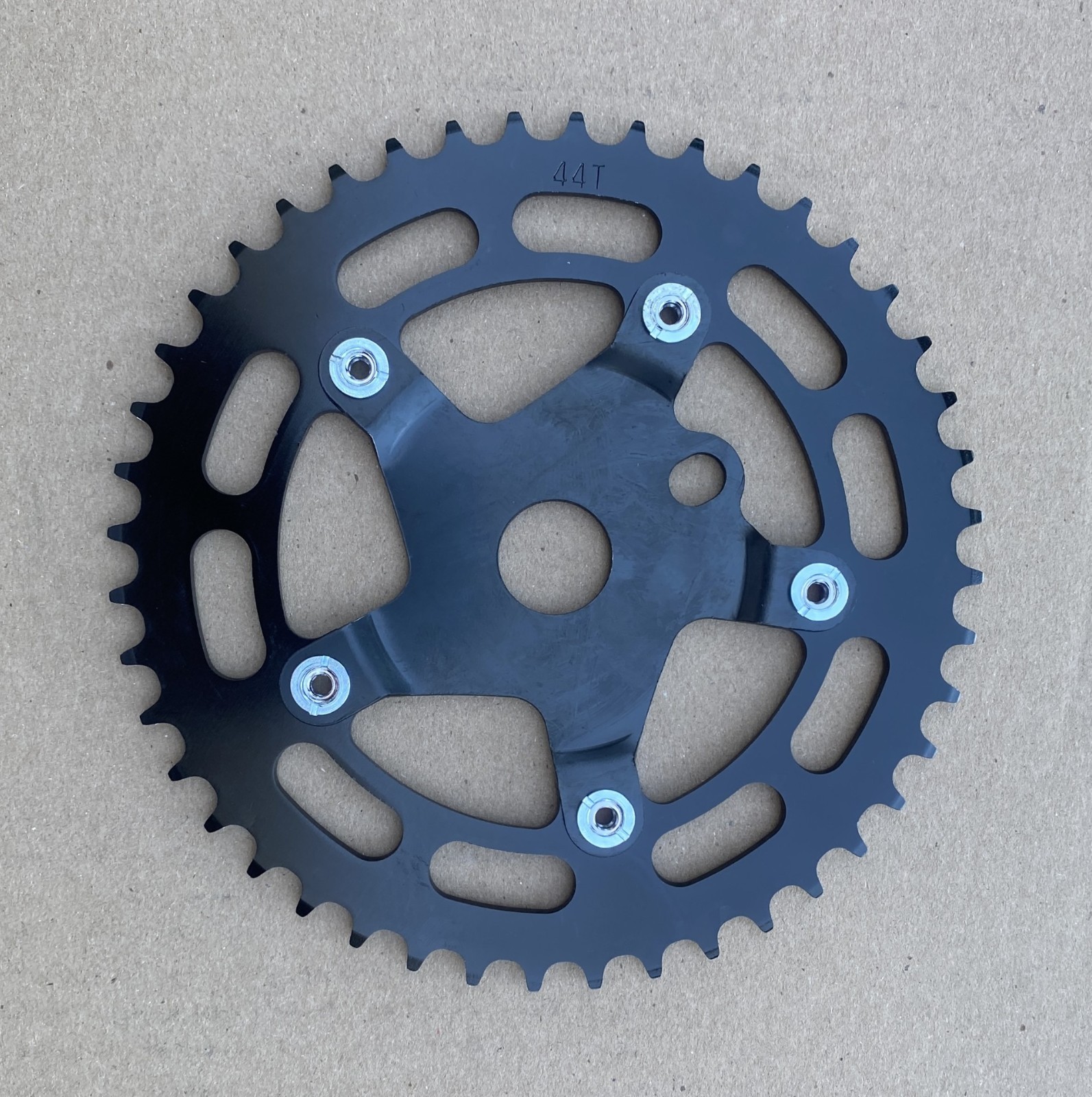 Alloy/Steel Sprocket 44T 1/2″x1/8 Bicycle Chainring BMX Cruiser Bike Black/Black