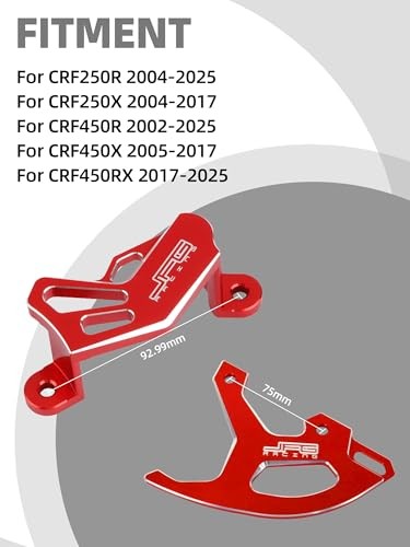 Dirt Bike Brake Disc Caliper Guard CNC for CRF250R 04-25/CRF250X 04 Red