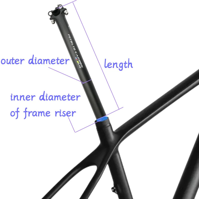 Carbon Seatpost 25.4/27.2/30.8/31.6mm 3k MTB/Road Bicycles Seat Post Bike Partrs