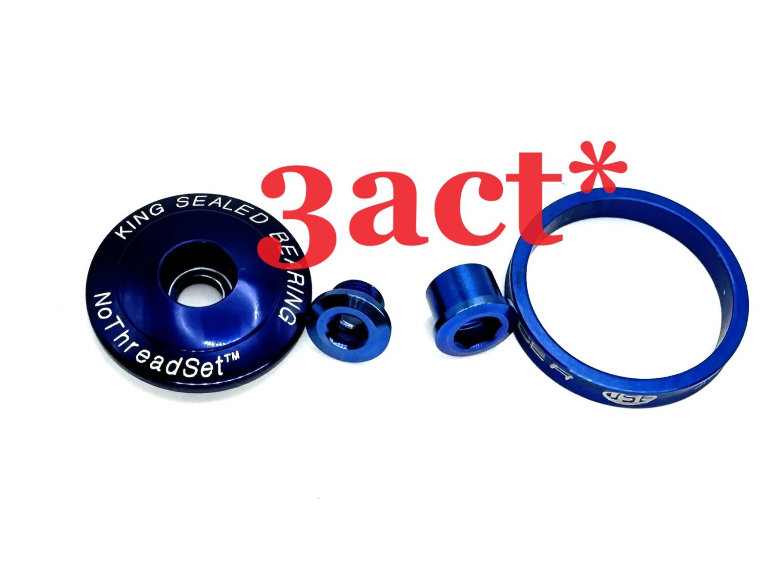 10 pcs Blue (5 Bolt & 5 Nut) Titanium/Ti Chainring Double, Triple Crankset
