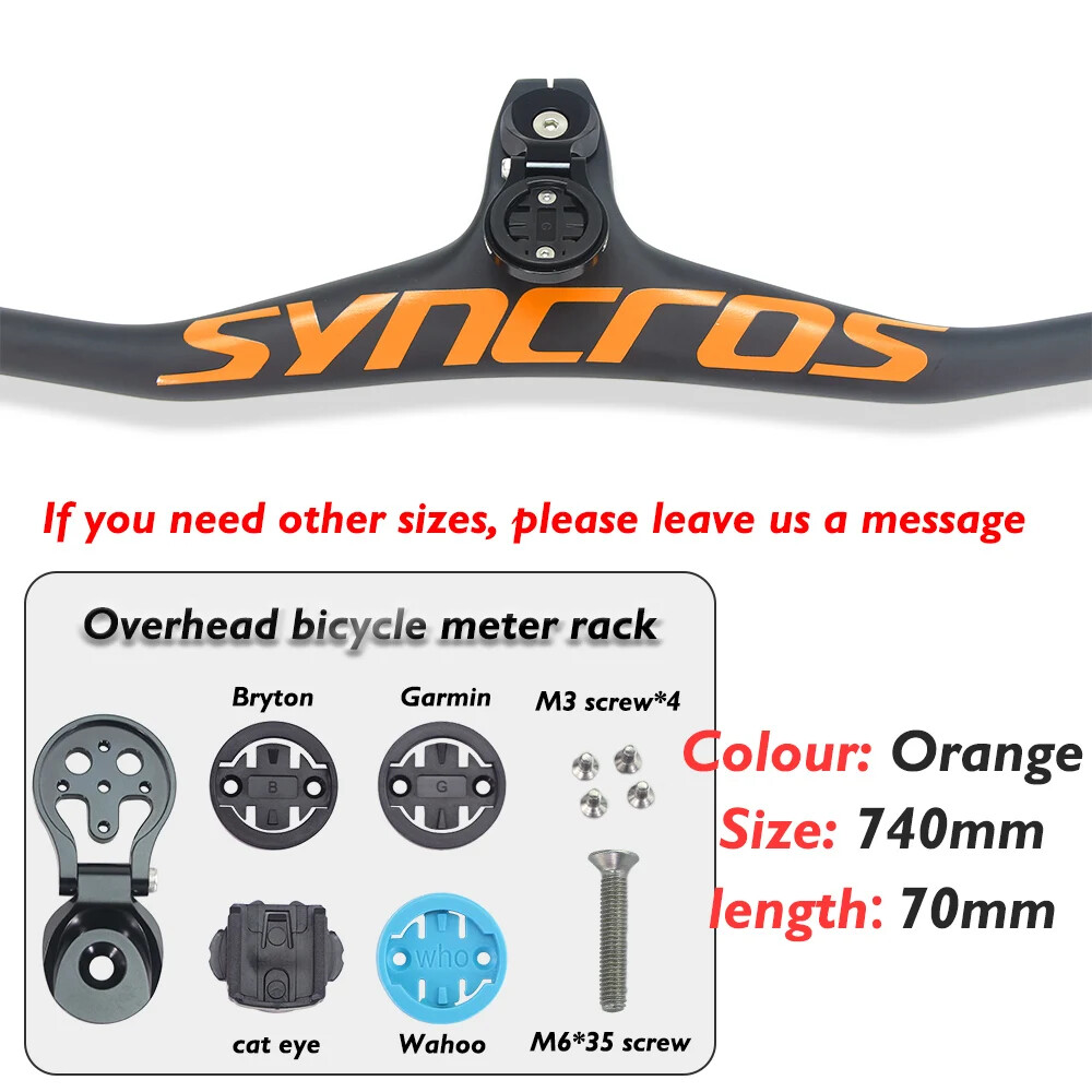 Carbon MTB Bicycle Integrated Handlebar with Mount Holder with Stem 70/80mm -17°