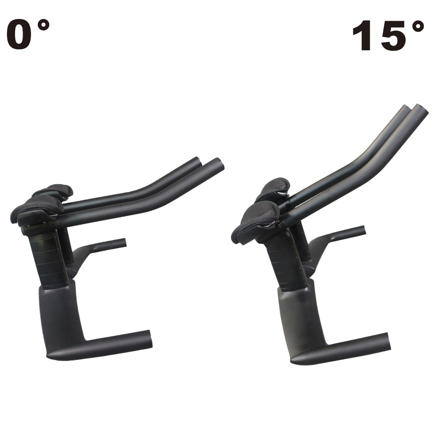 Carbon Aero Integrated Handlebar 15 Degree Triathlon Bar with Spacer for TT Bike