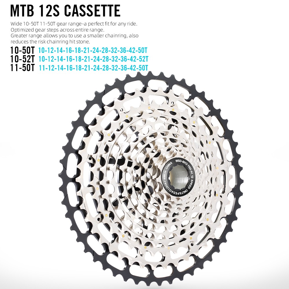 SPEDAO 12S MTB Cassette 10-52T 10-50T 11-50T XD HG Freewheel Lightweight CNC