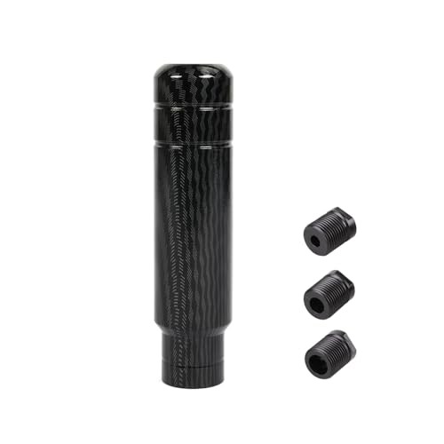BARTOO Aluminum Alloy Heavy Weighted Shifter Knob, 5″ Auto Gear Carbon Fiber