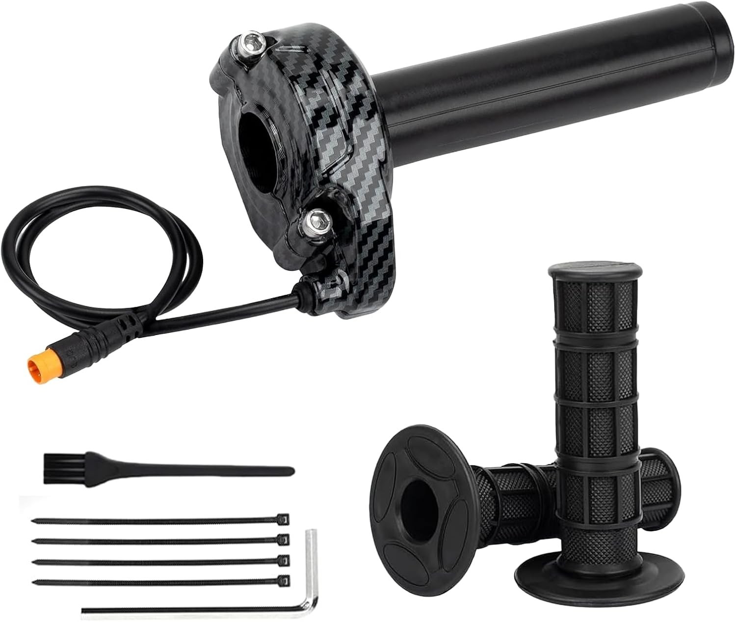 Ebike Full Twist Throttle for Macfox, 3 Pin Surron Style Throttle Grip Kit 12V-7