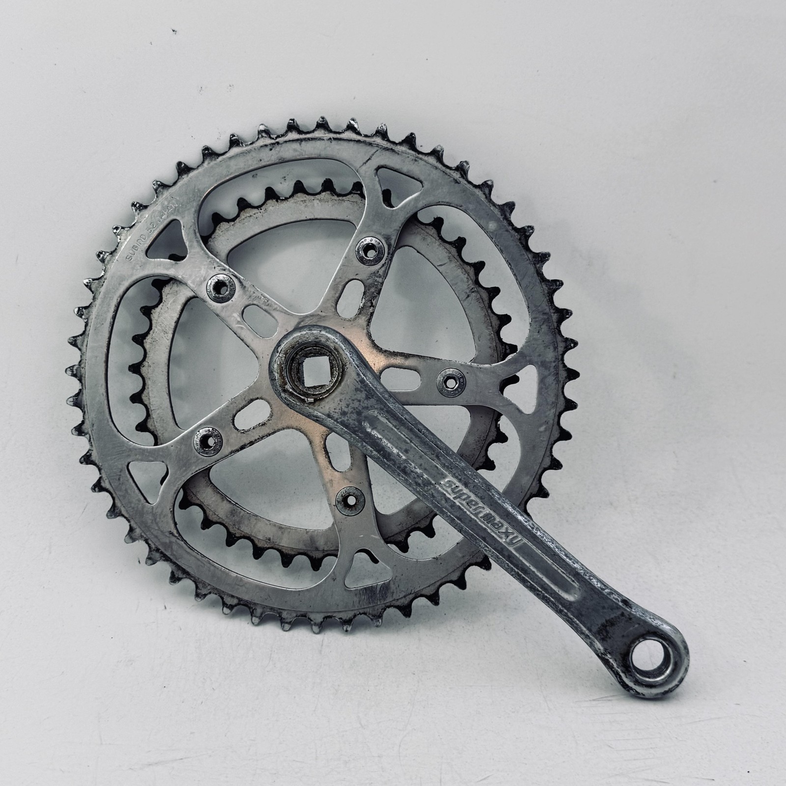 Vintage Sugino Super Maxy Right Crank 170mm Double 52/40T Silver Road Bike A93