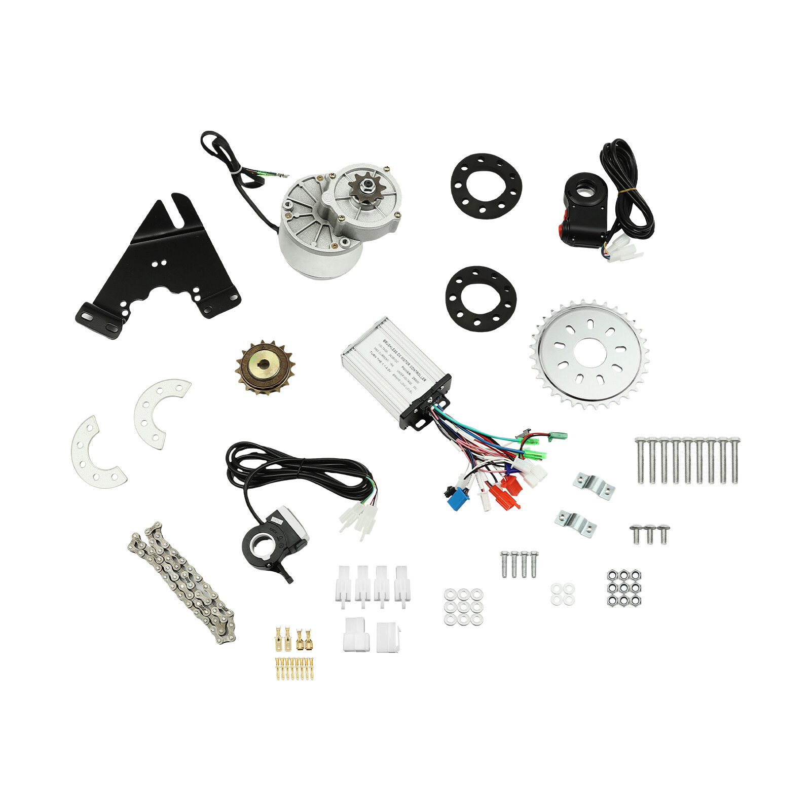 24V DC Electric Bicycle Brushless Motor Set Electric Bike Conversion Kit 250W