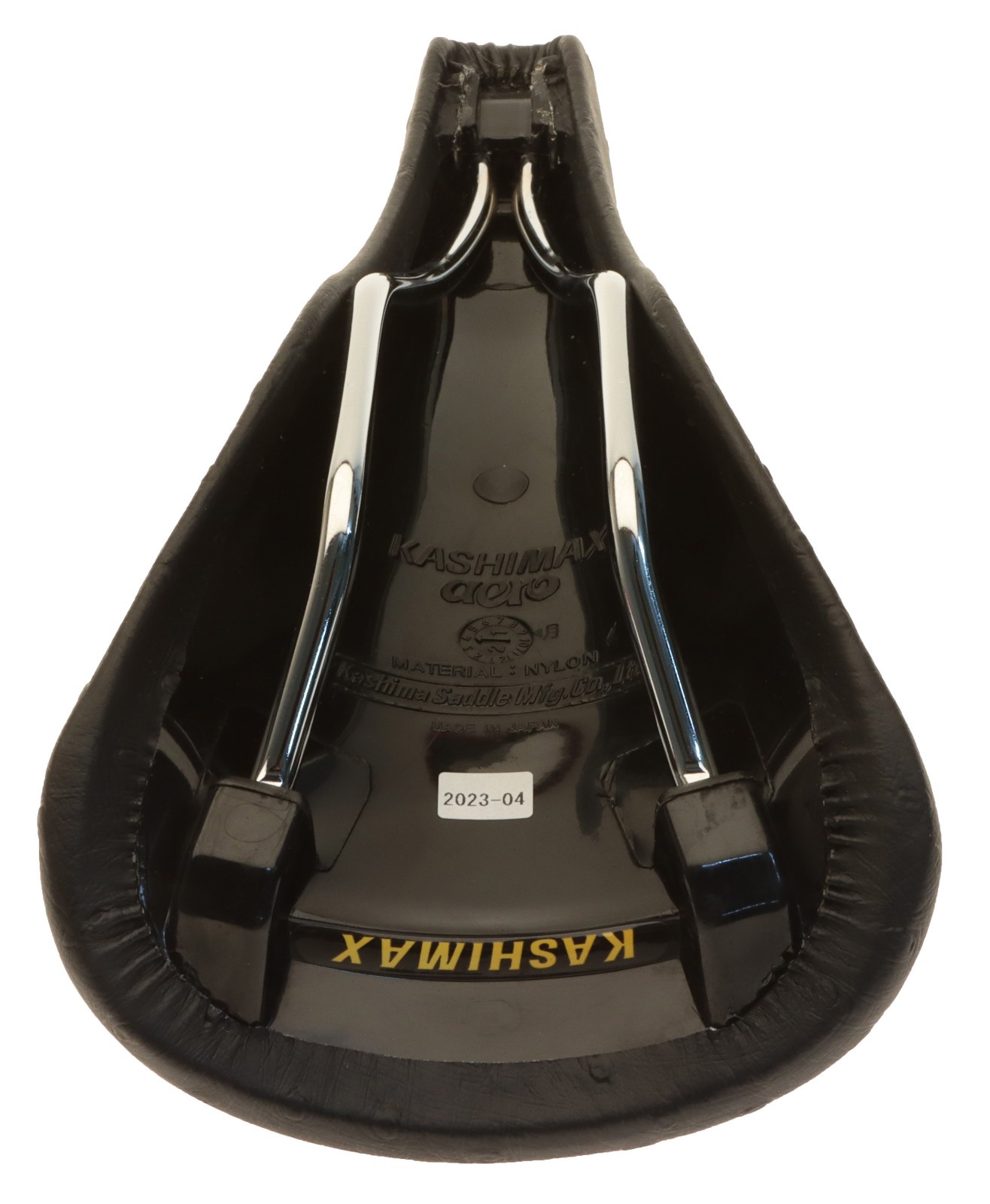 Kashimax Aero AX-2A Saddle Standard Rails Ostrich Textured Vinyl Black NEW