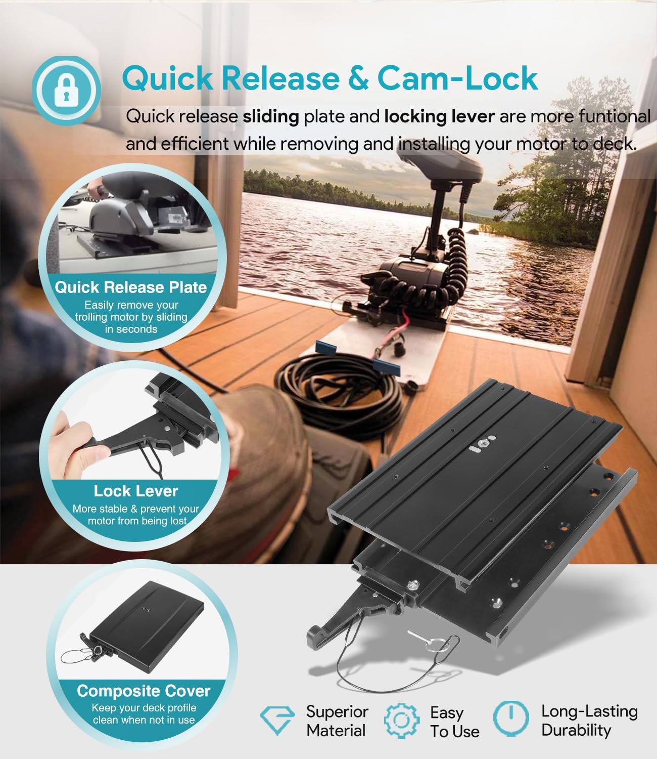 1854060 MKA-32 for Minn Kota Ulterra, Terrova, PowerDrive, DeckHand 40 black