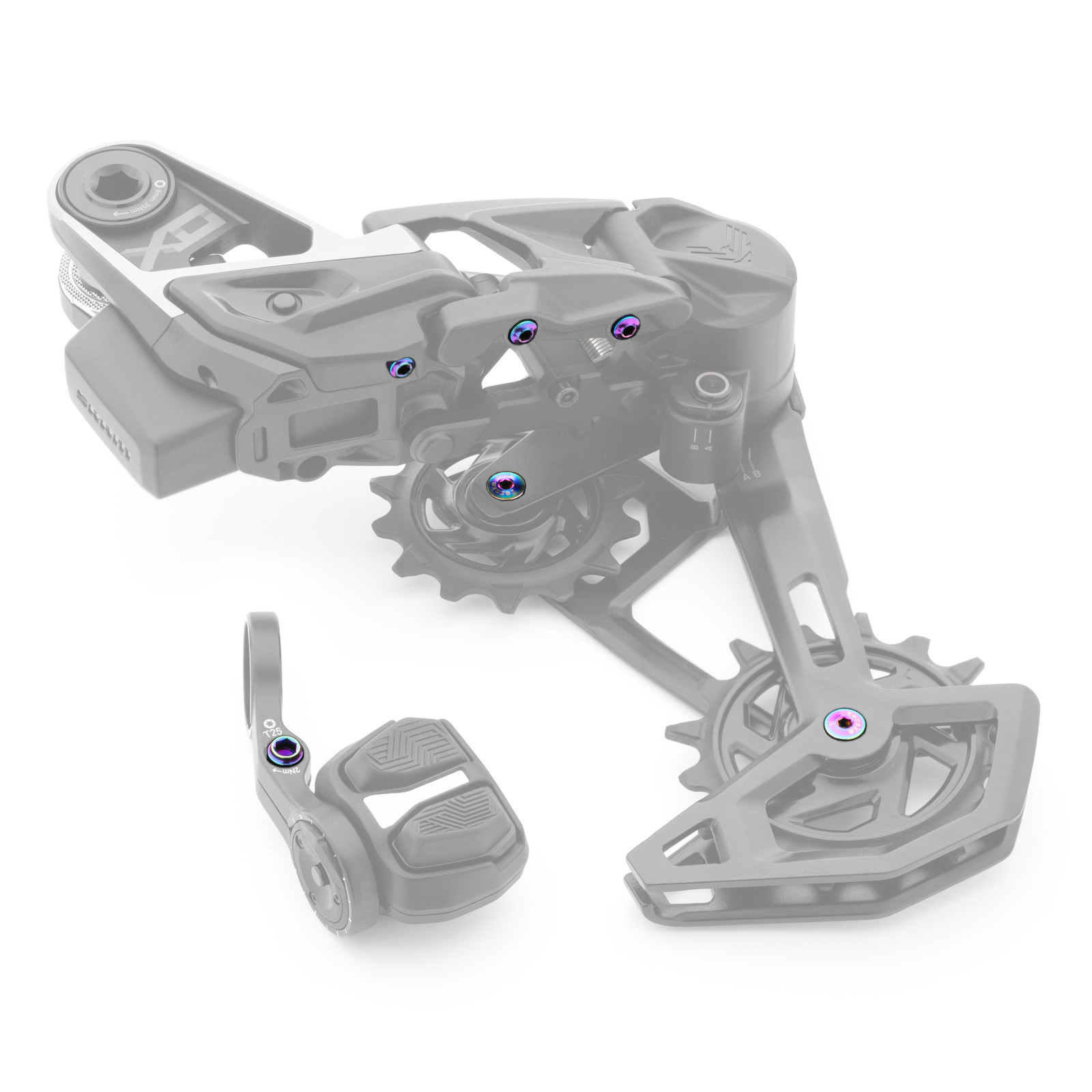 Oil Slick Titanium Hardware Kit for SRAM XX X0 GX Transmission Derailleurs