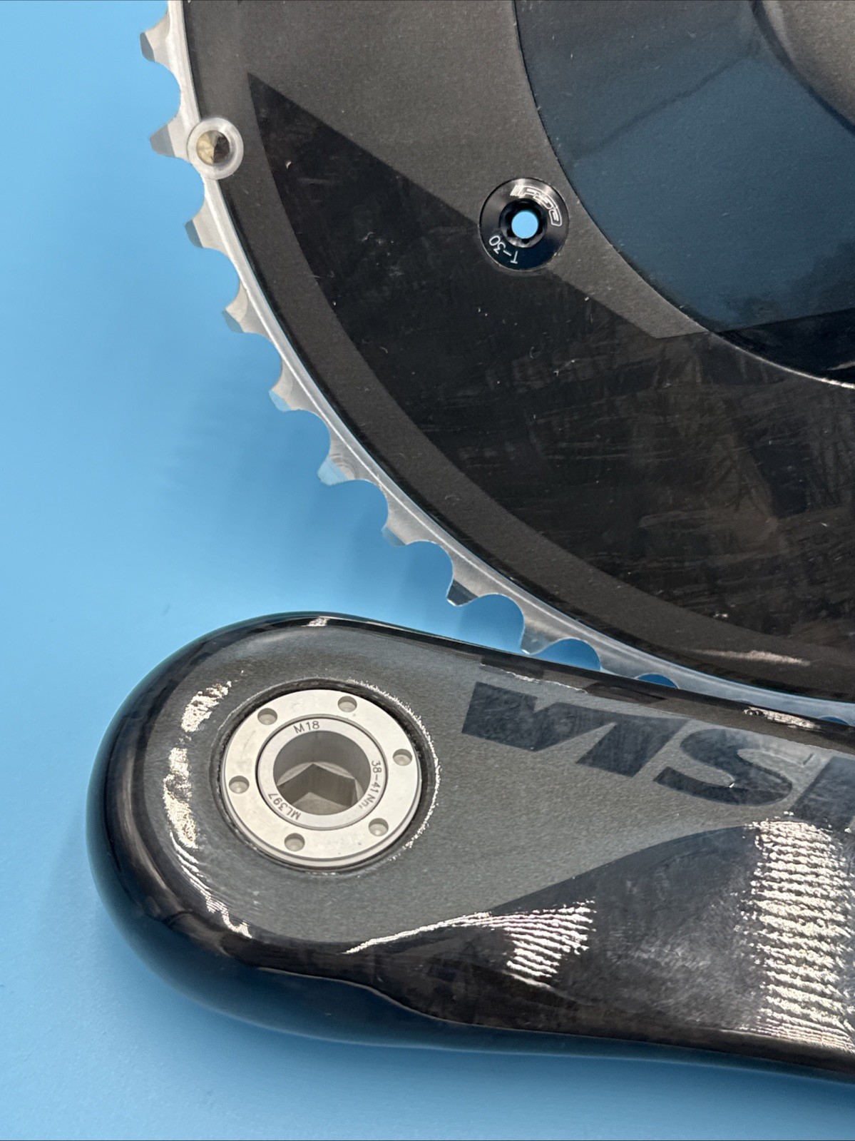 FSA Vision Metron 175mm Carbon Fiber 53/39t Crank 386EVO PF30 BBright Tri TT