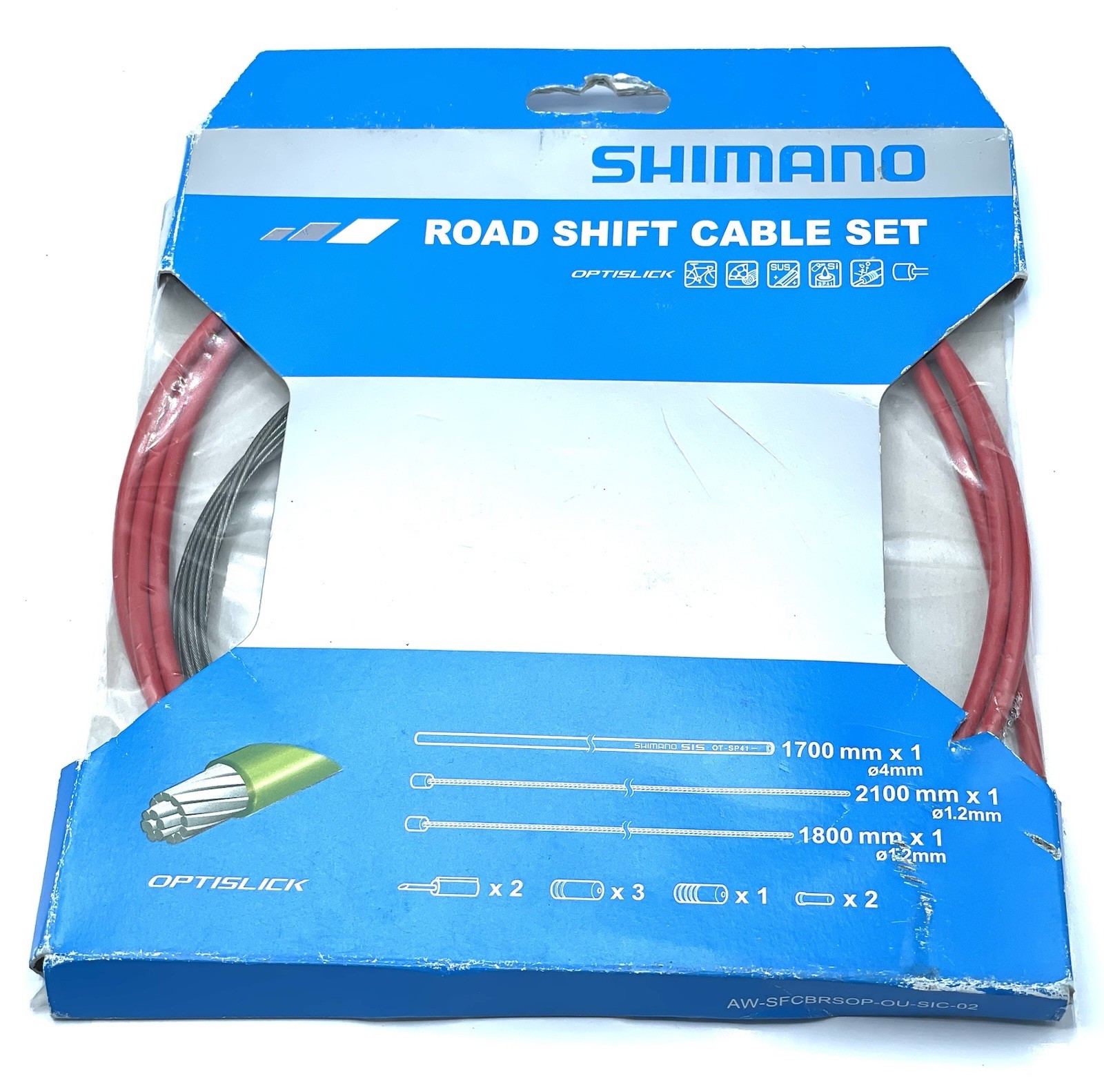 Shimano Road Optislick Shift Cable Set – Red