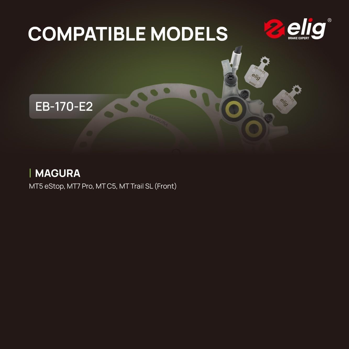ELIG Bike Disc Brake Pads for Magura MT5 Estop, MT7 Pro, MT C5, MT Trail SL 4 Pi