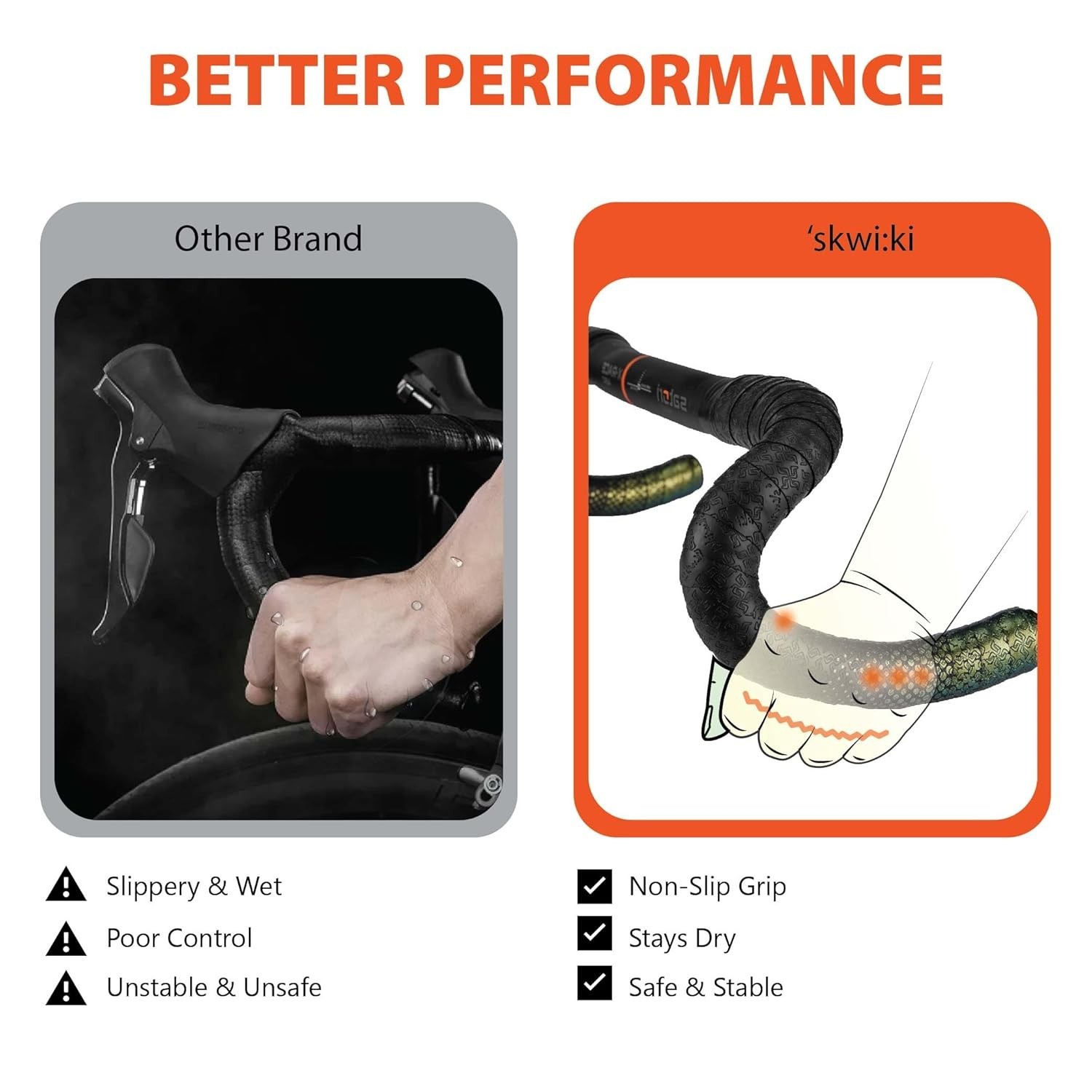 Road Bike Handlebar Tape with Shock-Absorbing EVA Foam & Sweat-Absorbing Non-…