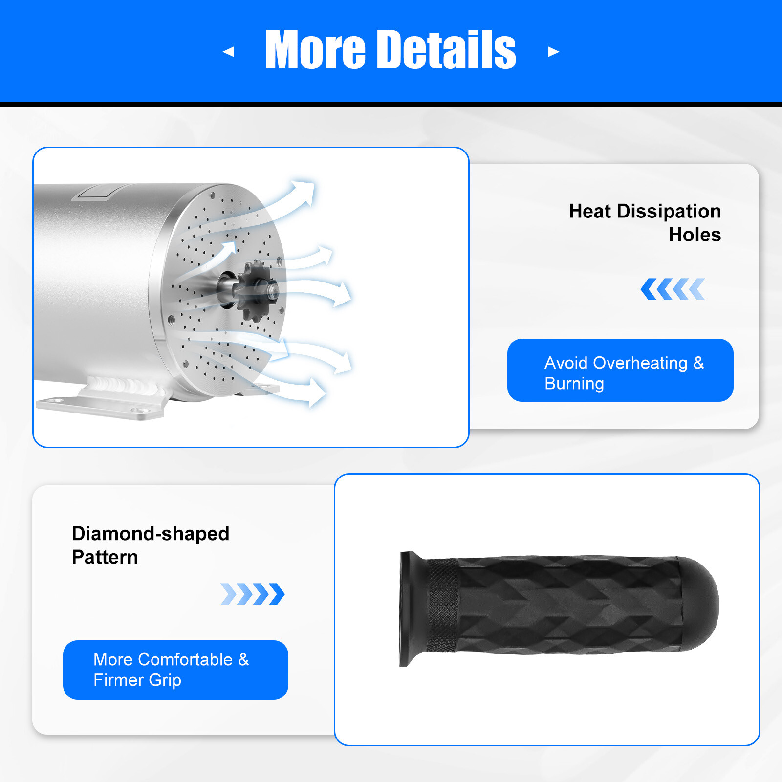 48V-72V 3000W BLDC Motor E-bike Brushless Motor Controller Kit For Scooters US