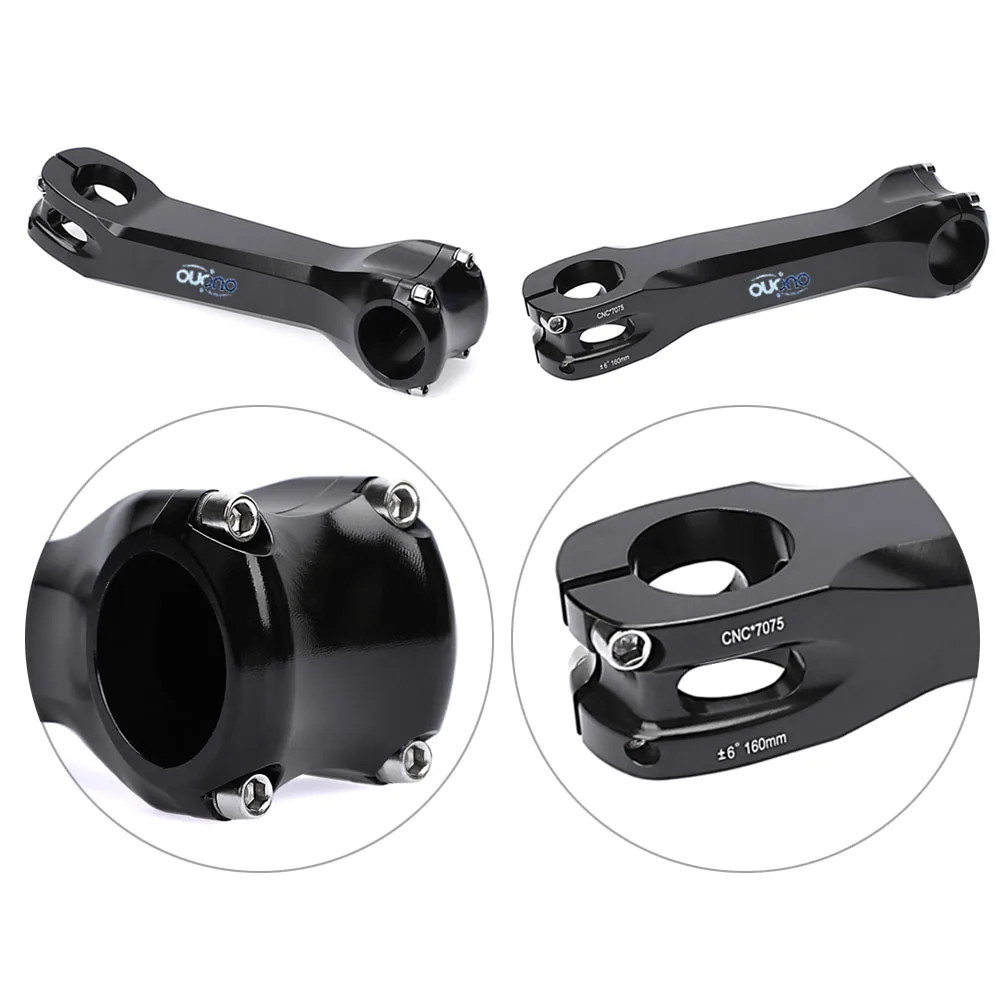 OUO 7075 Aluminum CNC Bike Stem 31.8mm 130-180mm Long MTB Handlebar Stem 6/17°