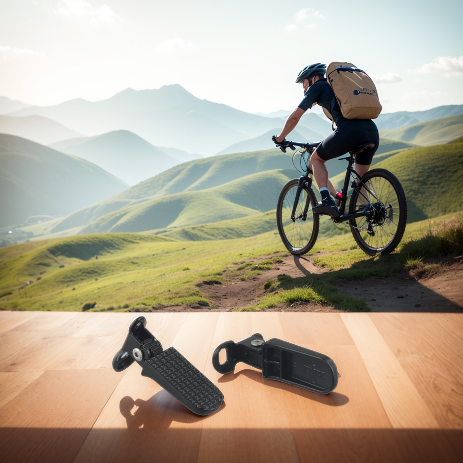 Mountain Bike Rear Pedal Footrest Aluminum Alloy Electric Bicycle Foot Peg