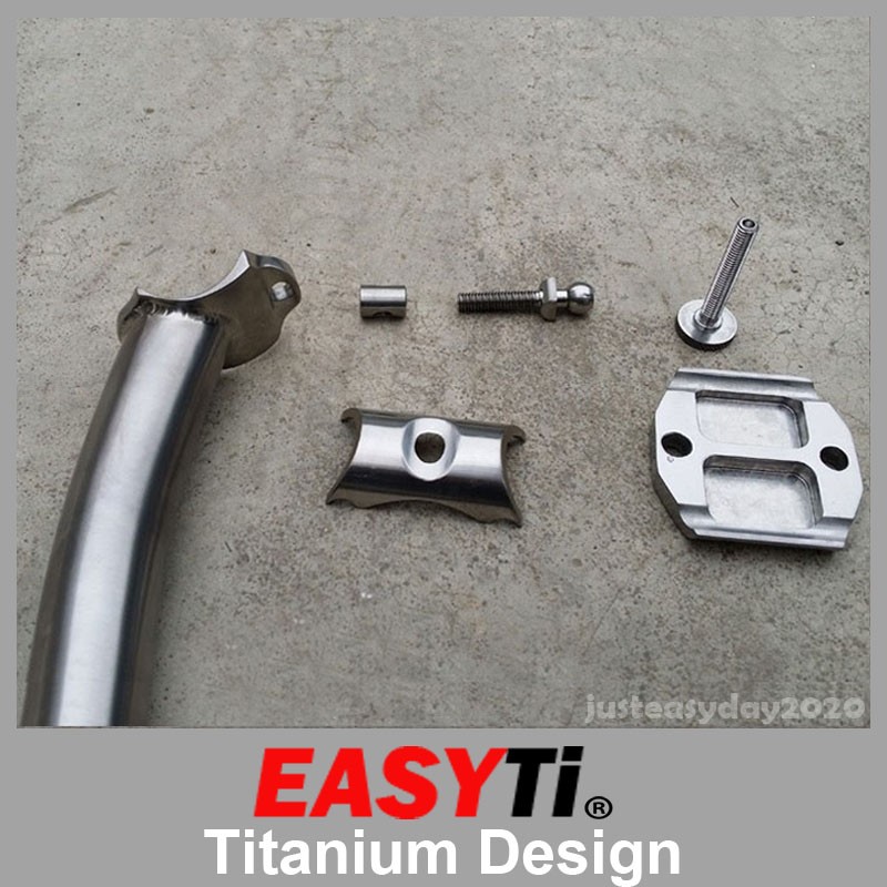 EasyTi Offset/Setback/Layback 8 Shape Titanium Seatpost 25.4/28.6/30.8mm for MTB