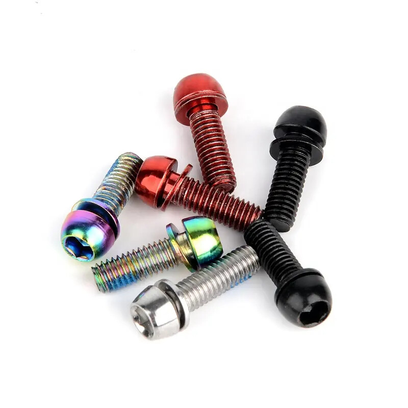 2pcs Alloy Steel Stem Bolts MTB Road Bike Screw M6 6mm x 18mm Screw Bicycle