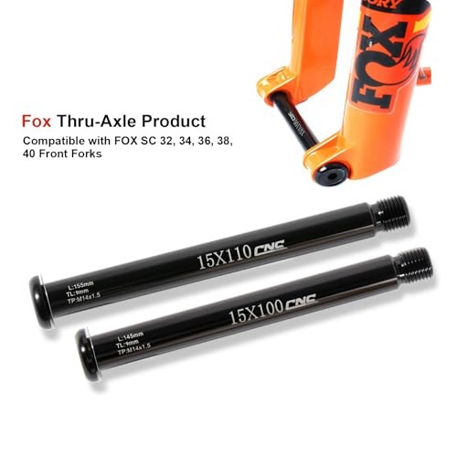 Fox SC32 Front Hub Thru Axle 15x100mm/110mm for Fox SC32 34 36 38 40 15x100mm