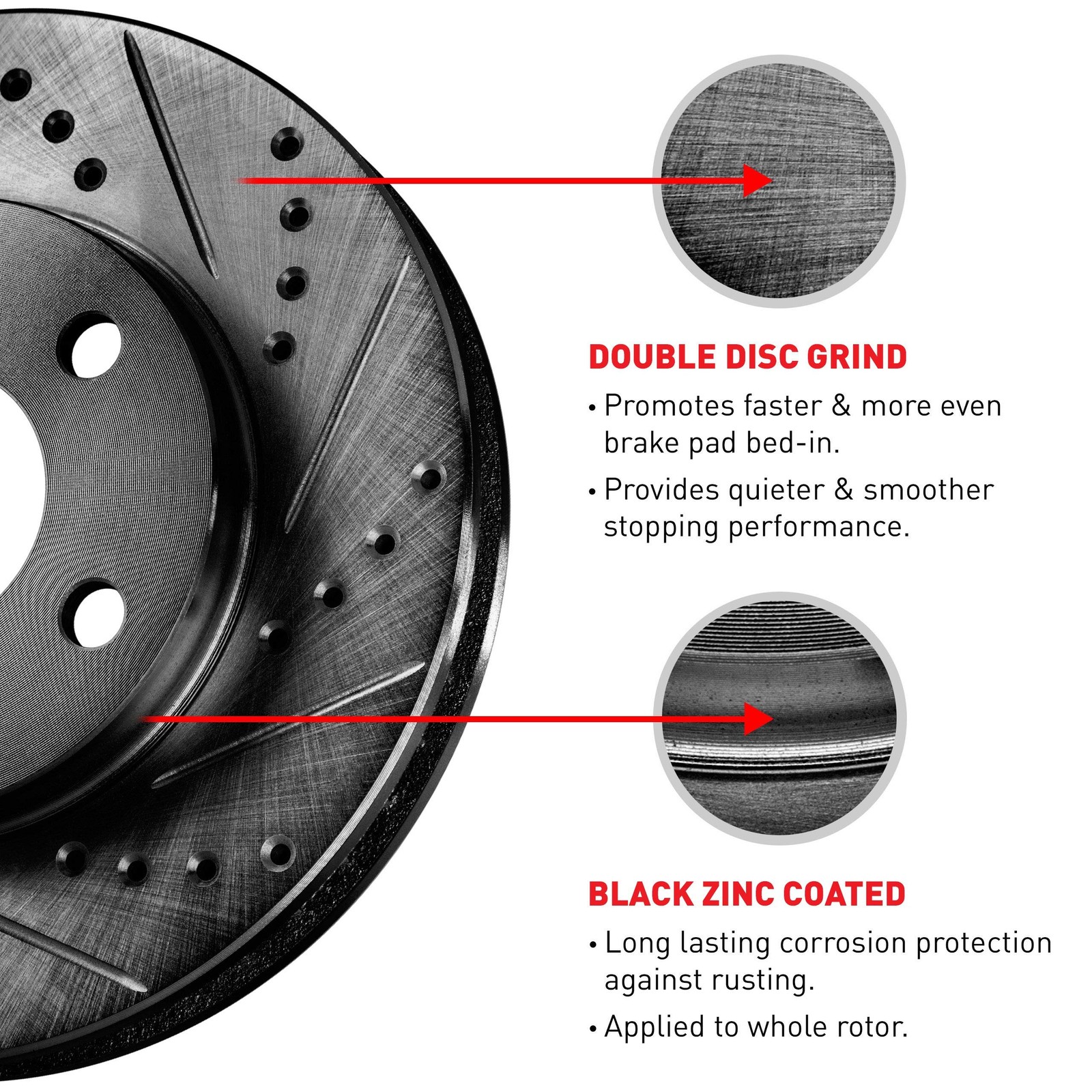 R1 Concepts Brake Rotors Fits 2000-2008 Audi A4 2001-2003 Audi S8 1997-2002