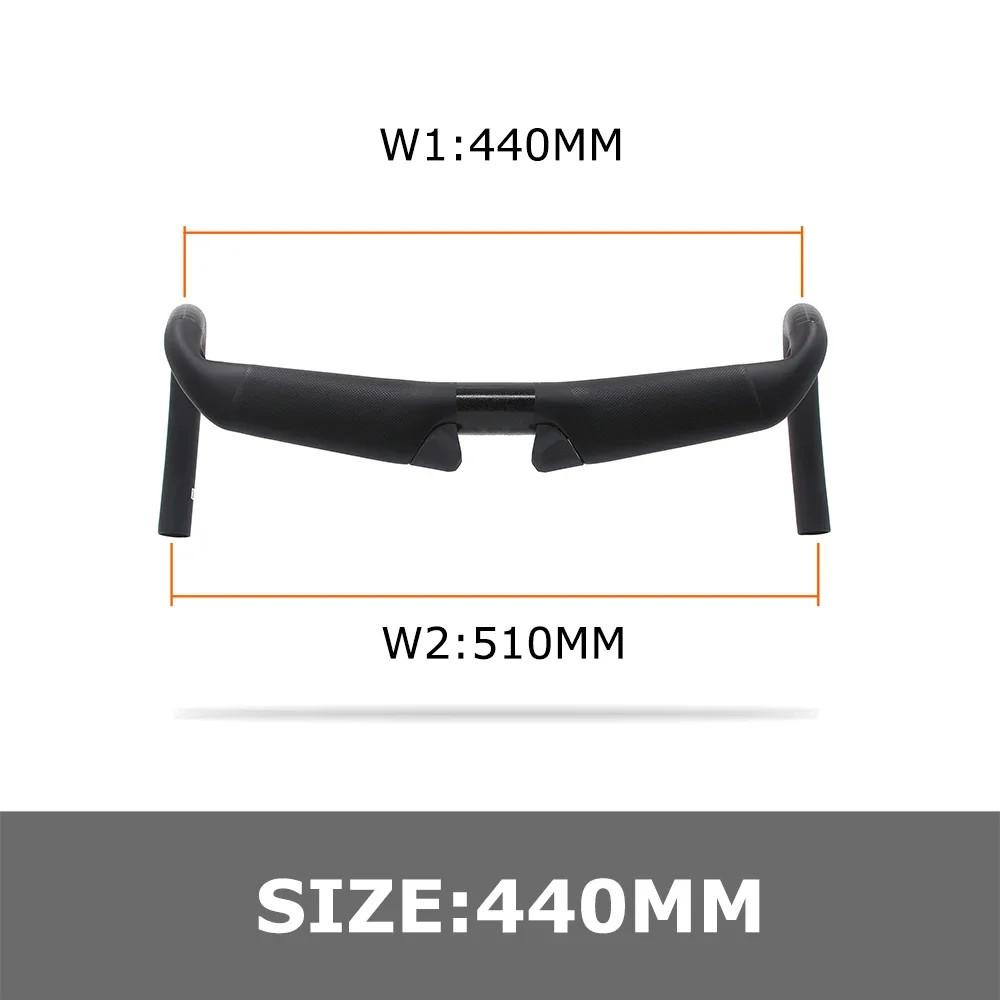 Carbon Fiber Gravel Bike Handlebar 31.8mm Clamp 380mm 400mm 420mm 440mm