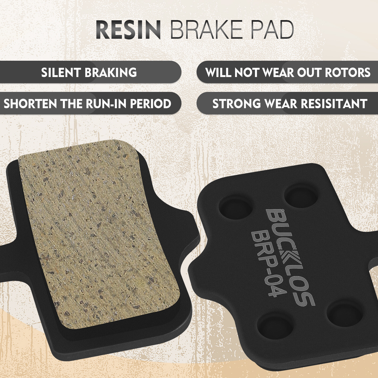 2 Pairs Resin MTB Bike Disc Brake Pads for AVID Elixir 1/3/5/7/9/CR/CR Mag/R/XO