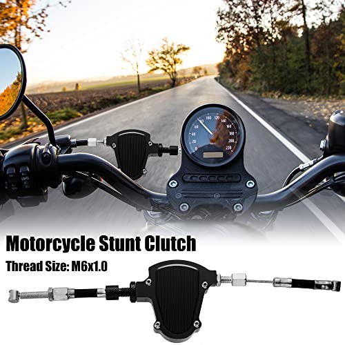 Universal CNC Aluminum Alloy Motorcycles Easy Stunt Pull Clutch Cable Black