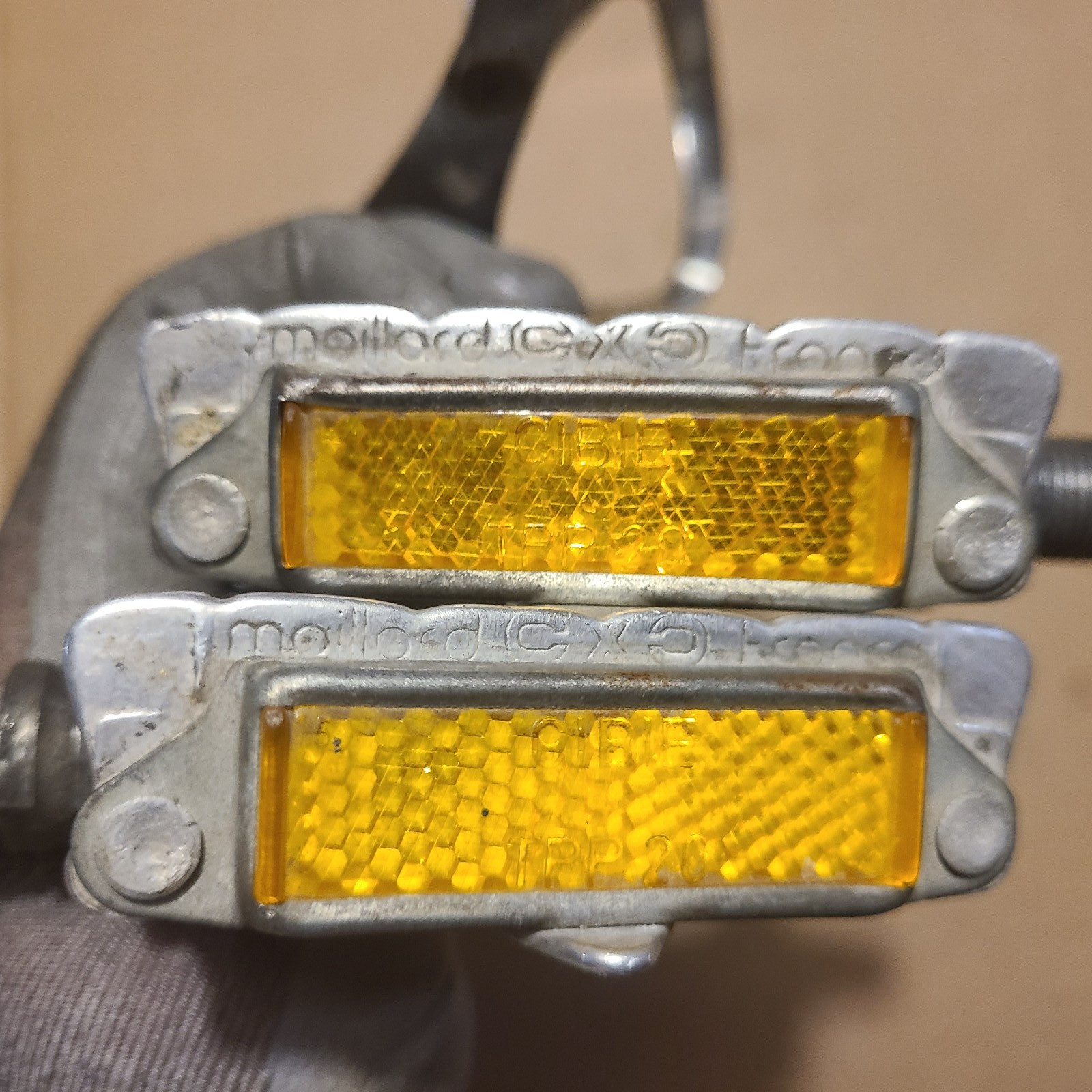 Vintage Maillard Alloy Road Bike Pedals + Christophe Toe Clips France Motobecane